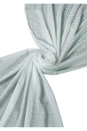 İpeksi Dokulu Jakarlı Geometrik Desenli Şal 75x190 cm