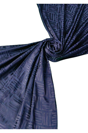 İpeksi Dokulu Jakarlı Geometrik Desenli Şal 75x190 cm