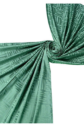 İpeksi Dokulu Jakarlı Geometrik Desenli Şal 75x190 cm