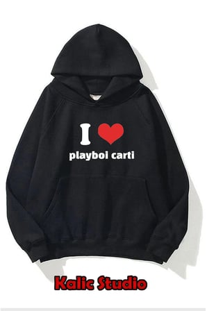ünisex gri playboi carti oversize sweatshirt