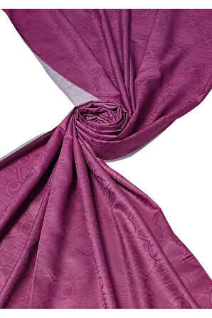 Leila Çift Taraflı Jakarlı Desenli İpeksi Şal – 75x190 cm