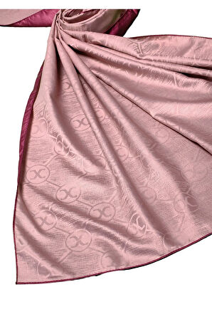 Leila Çift Taraflı Jakarlı Desenli İpeksi Şal – 75x190 cm