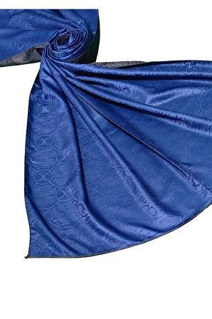 Leila Çift Taraflı Jakarlı Desenli İpeksi Şal – 75x190 cm