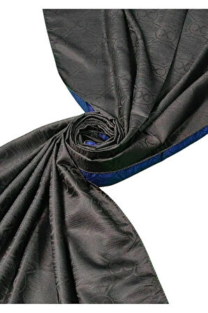 Leila Çift Taraflı Jakarlı Desenli İpeksi Şal – 75x190 cm