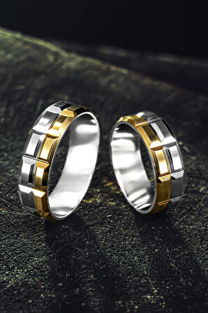 Erkek Kadın Gümüş Alyans - Paris Model 925 Ayar Erkek Kadın Yüzük