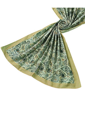 Vav İpek Soft Pamuklu Etnik Desenli Şal 75x190 cm