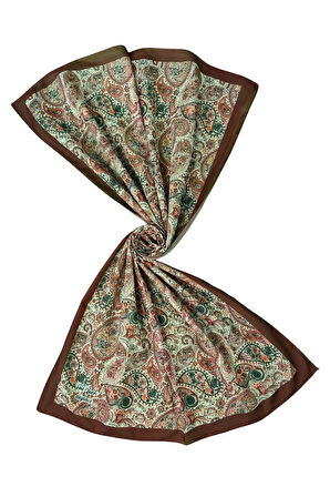 Vav İpek Soft Pamuklu Etnik Desenli Şal 75x190 cm