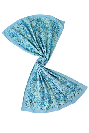 Vav İpek Soft Pamuklu Etnik Desenli Şal 75x190 cm