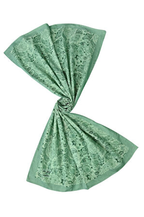 Vav İpek Soft Pamuklu Etnik Desenli Şal 75x190 cm