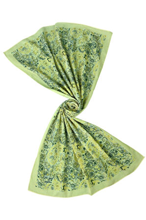 Vav İpek Soft Pamuklu Etnik Desenli Şal 75x190 cm