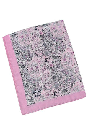 Vav İpek Soft Pamuklu Etnik Desenli Şal 75x190 cm