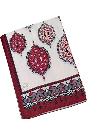 Işıl İpek Soft Pamuklu Etnik Desenli Şal 75x190 cm