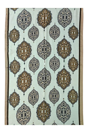 Işıl İpek Soft Pamuklu Etnik Desenli Şal 75x190 cm