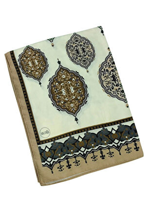 Işıl İpek Soft Pamuklu Etnik Desenli Şal 75x190 cm