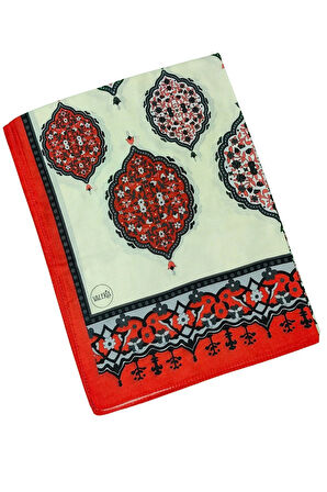 Işıl İpek Soft Pamuklu Etnik Desenli Şal 75x190 cm