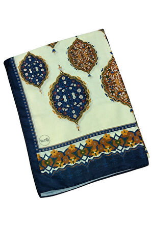 Işıl İpek Soft Pamuklu Etnik Desenli Şal 75x190 cm