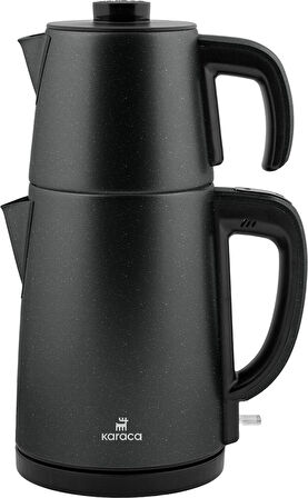 Karaca Gastro Dem 2 in 1 Çelik Inox Çay Makinesi ve Su Isıtıcı Shiny Black