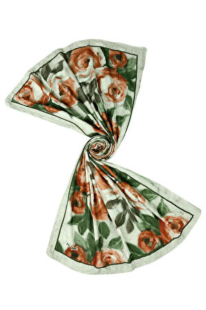 Vav İpek Bambu Kraş Pamuk Şal – Gül Desenli, Yumuşak ve Nefes Alabilen Şal