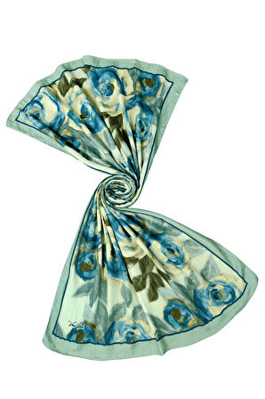 Vav İpek Bambu Kraş Pamuk Şal – Gül Desenli, Yumuşak ve Nefes Alabilen Şal