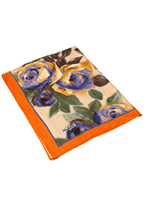 Vav İpek Bambu Kraş Pamuk Şal – Gül Desenli, Yumuşak ve Nefes Alabilen Şal