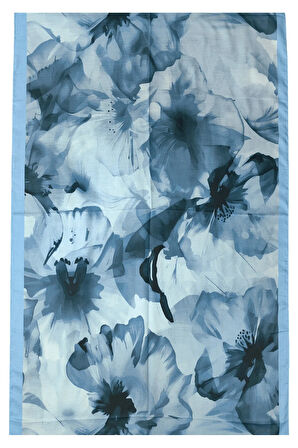 Ecenur Çiçek Desenli Soft Pamuk Şal 75x190 cm – Dört Mevsim Kullanıma Uygun