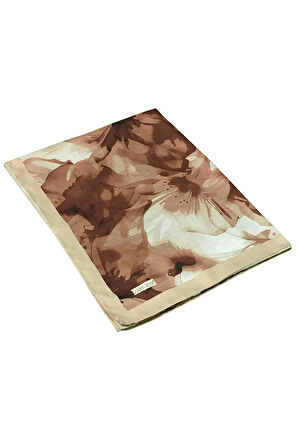 Ecenur Çiçek Desenli Soft Pamuk Şal 75x190 cm – Dört Mevsim Kullanıma Uygun