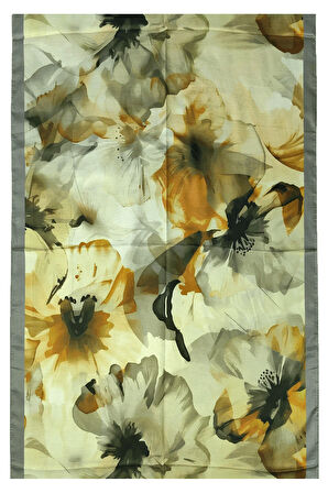 Ecenur Çiçek Desenli Soft Pamuk Şal 75x190 cm – Dört Mevsim Kullanıma Uygun