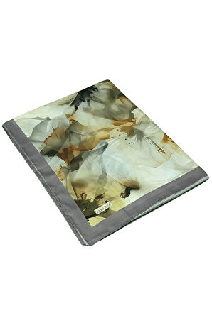 Ecenur Çiçek Desenli Soft Pamuk Şal 75x190 cm – Dört Mevsim Kullanıma Uygun