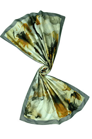 Ecenur Çiçek Desenli Soft Pamuk Şal 75x190 cm – Dört Mevsim Kullanıma Uygun