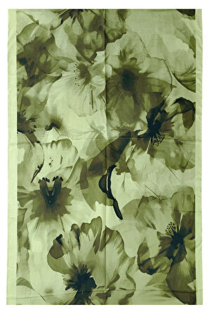 Ecenur Çiçek Desenli Soft Pamuk Şal 75x190 cm – Dört Mevsim Kullanıma Uygun