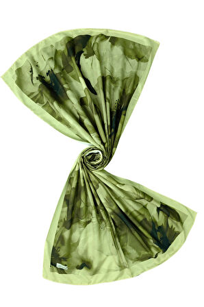 Ecenur Çiçek Desenli Soft Pamuk Şal 75x190 cm – Dört Mevsim Kullanıma Uygun