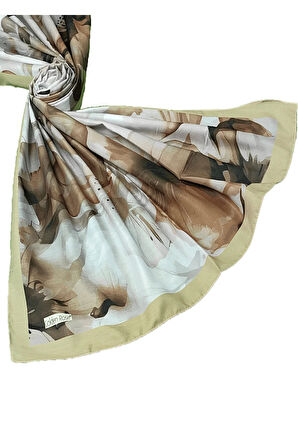 Ecenur Çiçek Desenli Soft Pamuk Şal 75x190 cm – Dört Mevsim Kullanıma Uygun