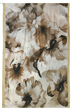 Ecenur Çiçek Desenli Soft Pamuk Şal 75x190 cm – Dört Mevsim Kullanıma Uygun