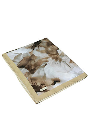 Ecenur Çiçek Desenli Soft Pamuk Şal 75x190 cm – Dört Mevsim Kullanıma Uygun