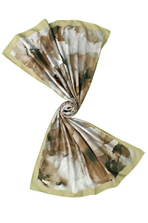 Ecenur Çiçek Desenli Soft Pamuk Şal 75x190 cm – Dört Mevsim Kullanıma Uygun