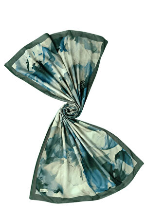 Ecenur Çiçek Desenli Soft Pamuk Şal 75x190 cm – Dört Mevsim Kullanıma Uygun