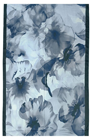 Ecenur Çiçek Desenli Soft Pamuk Şal 75x190 cm – Dört Mevsim Kullanıma Uygun