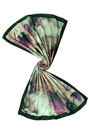 Ecenur Çiçek Desenli Soft Pamuk Şal 75x190 cm – Dört Mevsim Kullanıma Uygun