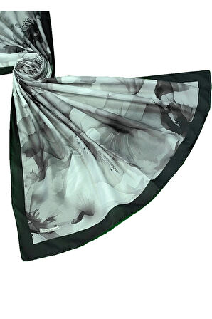 Ecenur Çiçek Desenli Soft Pamuk Şal 75x190 cm – Dört Mevsim Kullanıma Uygun