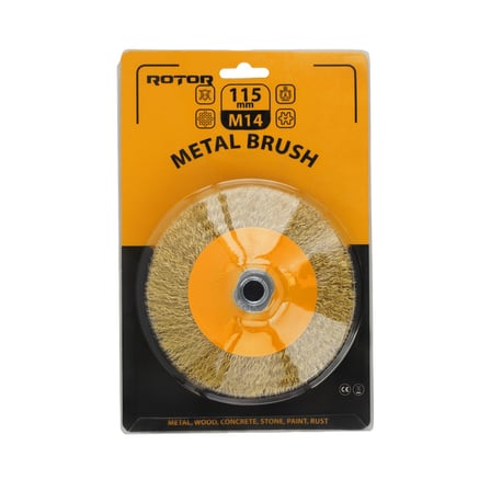 Konik tel fırça ROTOR 115mm M14