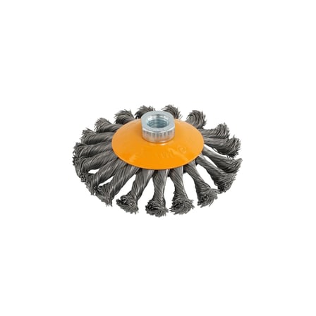 ROTOR 115mm M14 düğümlü konik tel fırça
