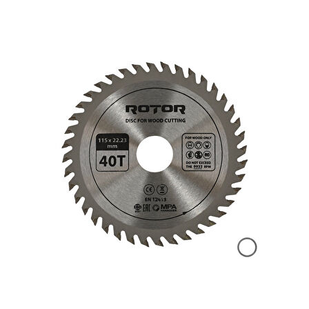 Ahşap kesme diski ROTOR 115*22,23 40T