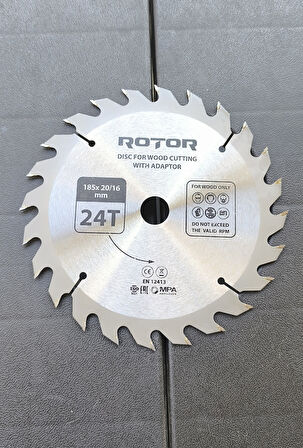Ahşap kesme diski ROTOR 160*20/16 adaptörlü 24T