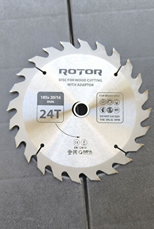 Ahşap kesme diski ROTOR 160*20/16 adaptörlü 24T