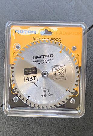 Ahşap kesme diski ROTOR 185*20/16 adaptörlü 48T