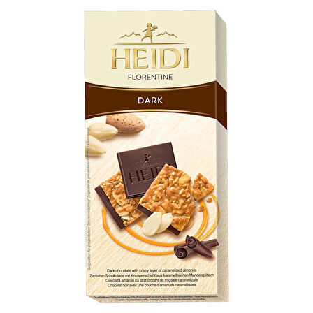 Heidi Çıtır Karamelize Badem Parçacıklı Bitter Çikolata 100 gr