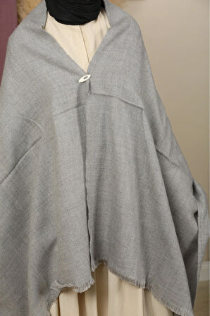 Çift Taraflı Düz Renk Kışlık Omuz Şalı