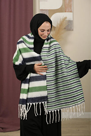 Çift Taraflı Kışlık Omuz Şalı