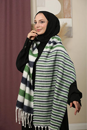 Çift Taraflı Kışlık Omuz Şalı