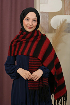 Çift Taraflı Kışlık Omuz Şalı